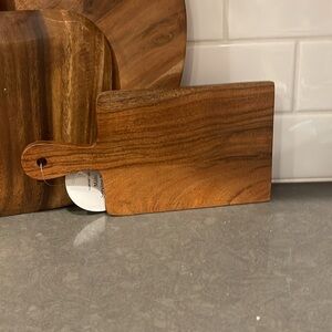 NWT Serving Board & Wooden Single Serve Mini Cheese Board